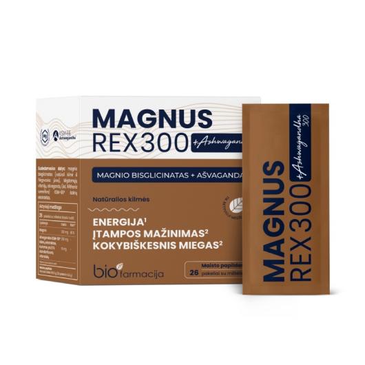 BIOFARMACIJA MagnusRex 300 + Ashwaganda 300 pulveris N26