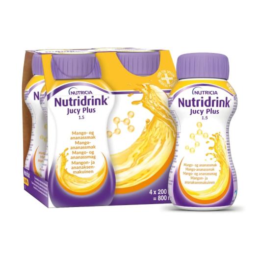 NUTRIDRINK Jucy Plus ar mango un ananasu garšu 200ml N4