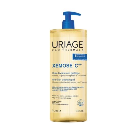 URIAGE Xemose C8+ Huile eļļas mazgāšanās līdzeklis sejai un ķermenim 1000 ml