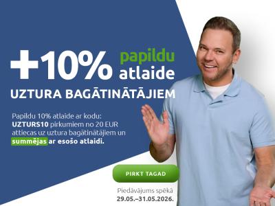 Papildus 10% atlaide