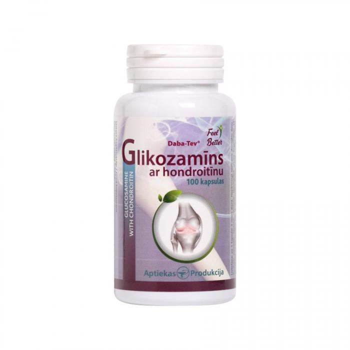 Glikozamīns ar hondroitīnu, Daba-Tev® - 0,66 g cietā želatīna kapsulas N100