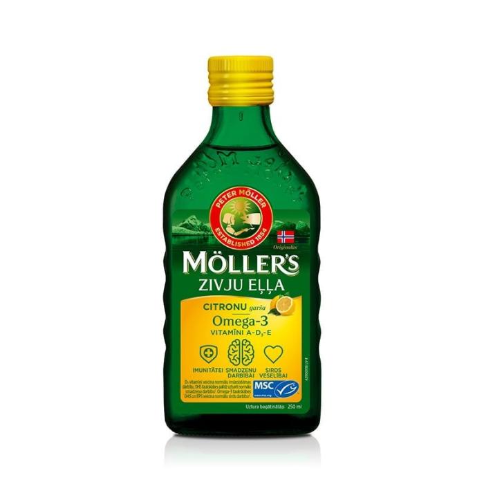 MOLLERS zivju eļļa (Citronu garša) 250 ml