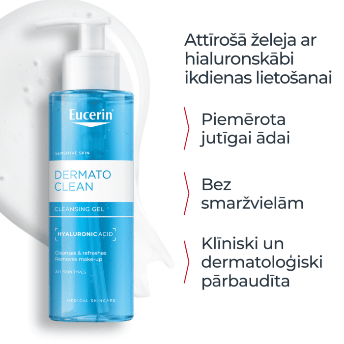 EUCERIN DermatoClean sejas attīroša želeja 200 ml