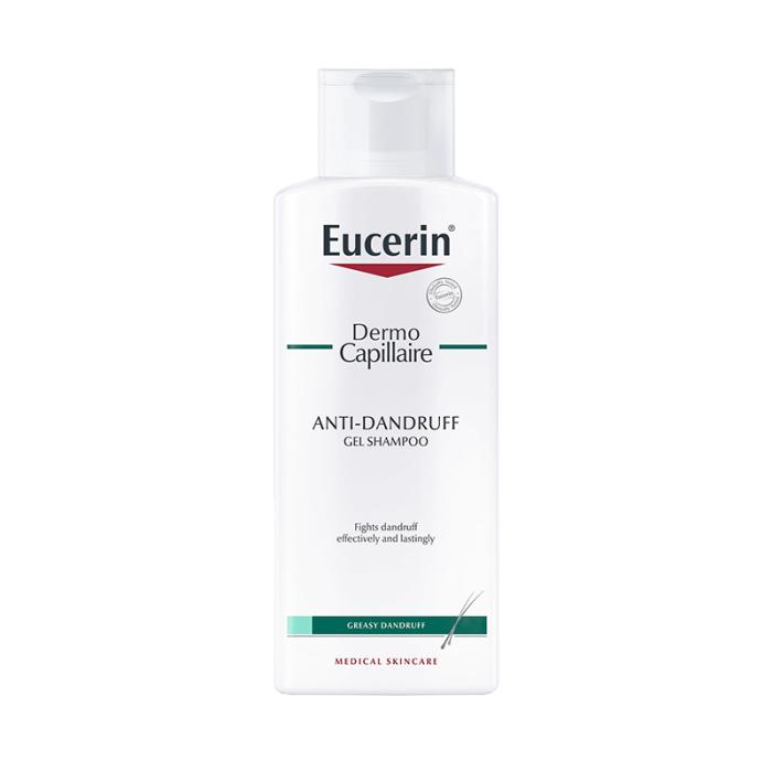 Eucerin DermoCapillaire gelveida pretblaugznu šampūns taukainām blaugznām, 250 ml