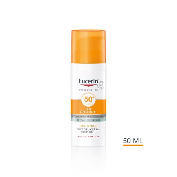 EUCERIN Sun Oil Control Dry Touch SPF50+ sauļošanās gelkrēms 50 ml