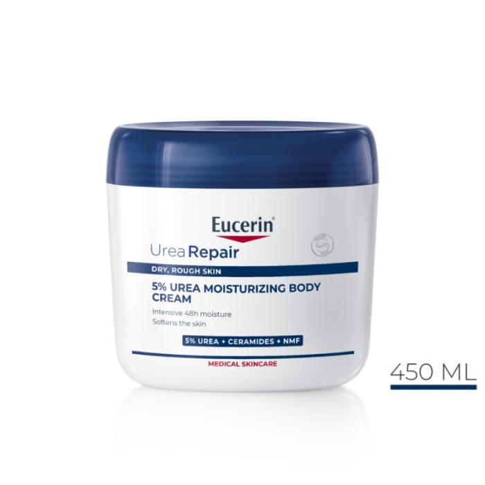 EUCERIN UreaRepair Plus ķermeņa krēms sausai ādai ar 5% Urea 450 ml