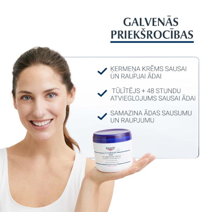 EUCERIN UreaRepair Plus ķermeņa krēms sausai ādai ar 5% Urea 450 ml
