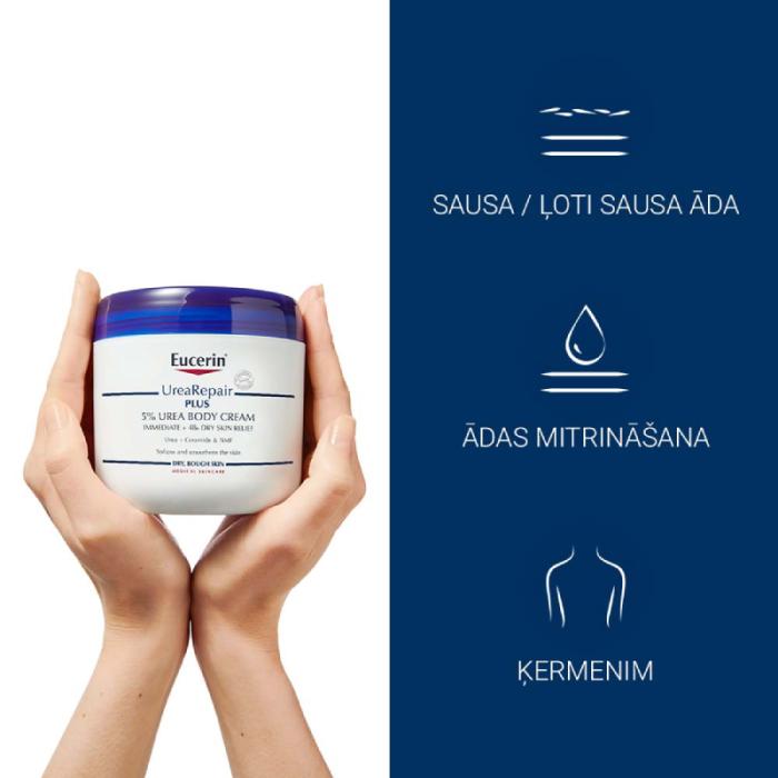 EUCERIN UreaRepair Plus ķermeņa krēms sausai ādai ar 5% Urea 450 ml