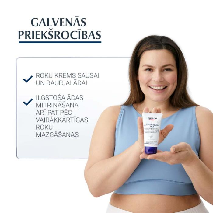 EUCERIN UreaRepair Plus krēms rokām ar 5% urea 75 ml