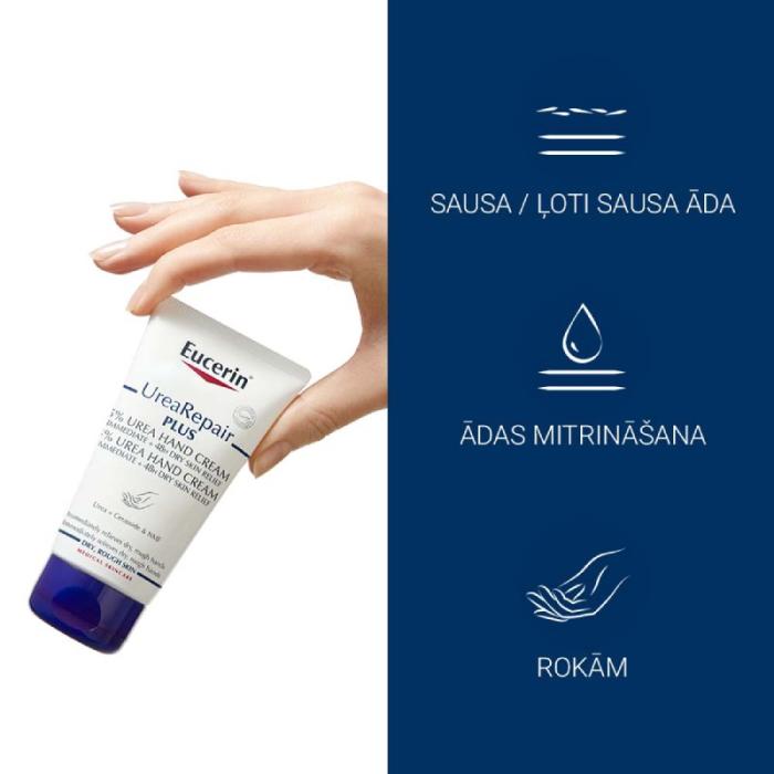 EUCERIN UreaRepair Plus krēms rokām ar 5% urea 75 ml
