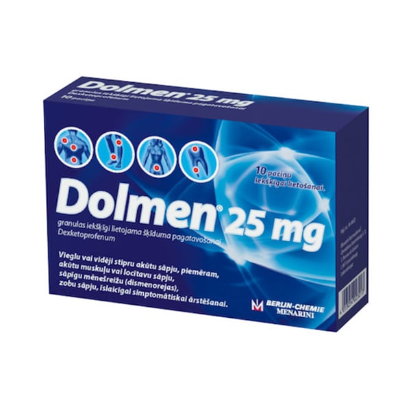 DOLMEN 25mg granulas Iekšķīgi lietojama šķīduma pagatavošanai N10