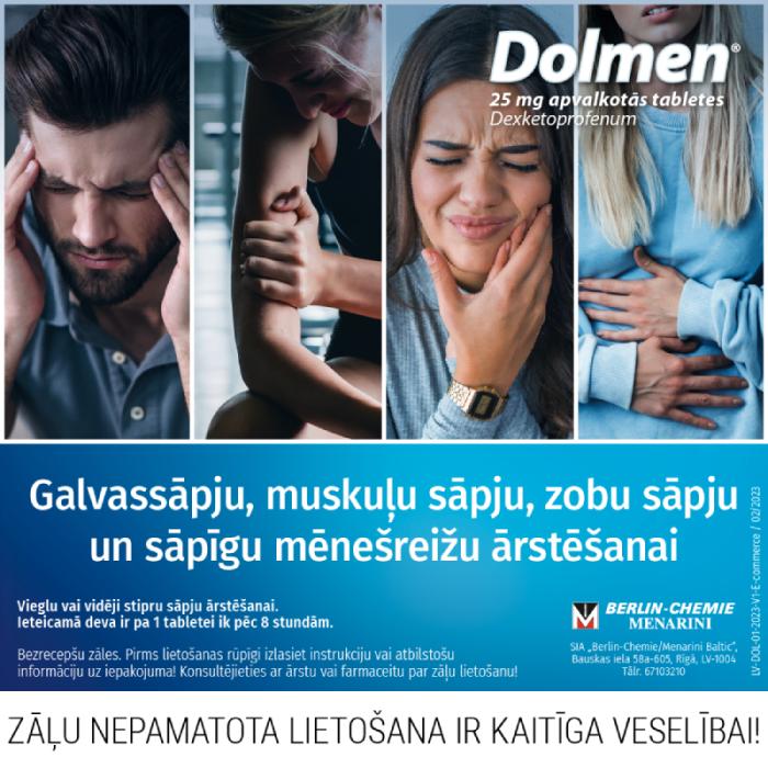 DOLMEN 25 mg apvalkotās tabletes N10