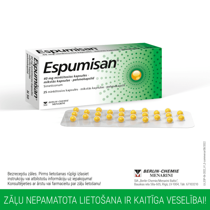 ESPUMISAN 40 mg kapsulas N25   