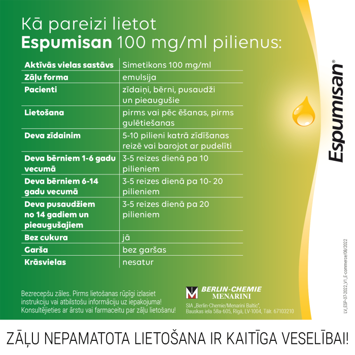 ESPUMISAN 100mg/ml pilieni 30 ml  