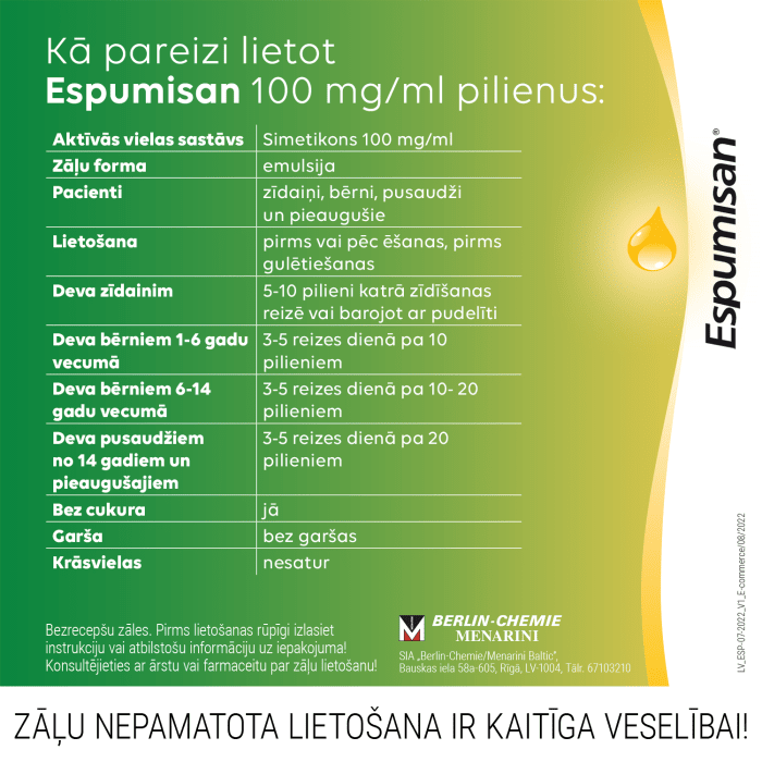 ESPUMISAN 100mg/ml pilieni 30 ml  