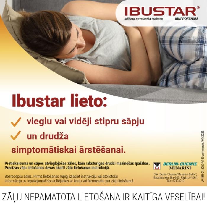 IBUSTAR 400 mg apvalkotās tabletes N10