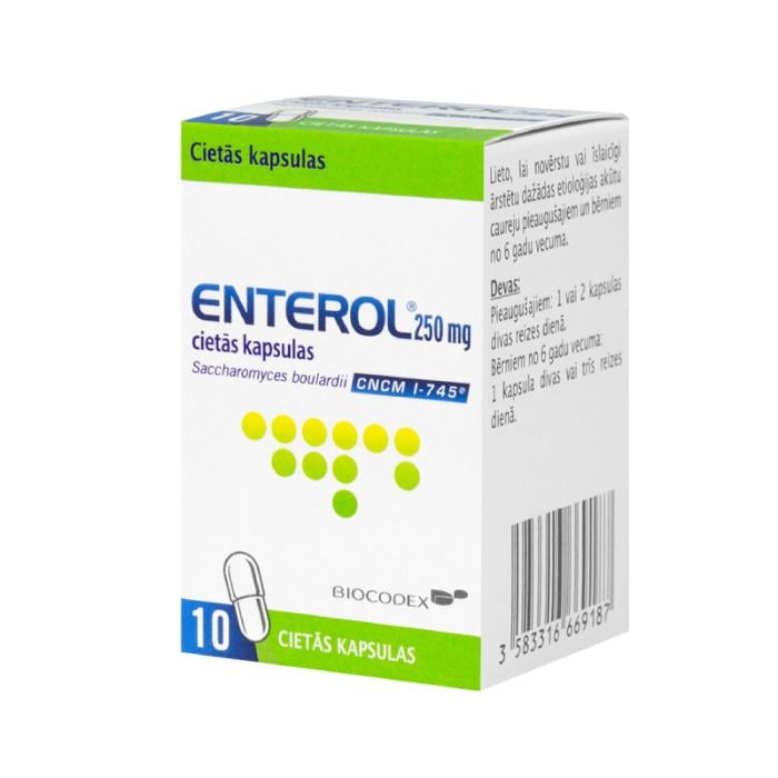 ENTEROL 250mg cietās kapsulas N10