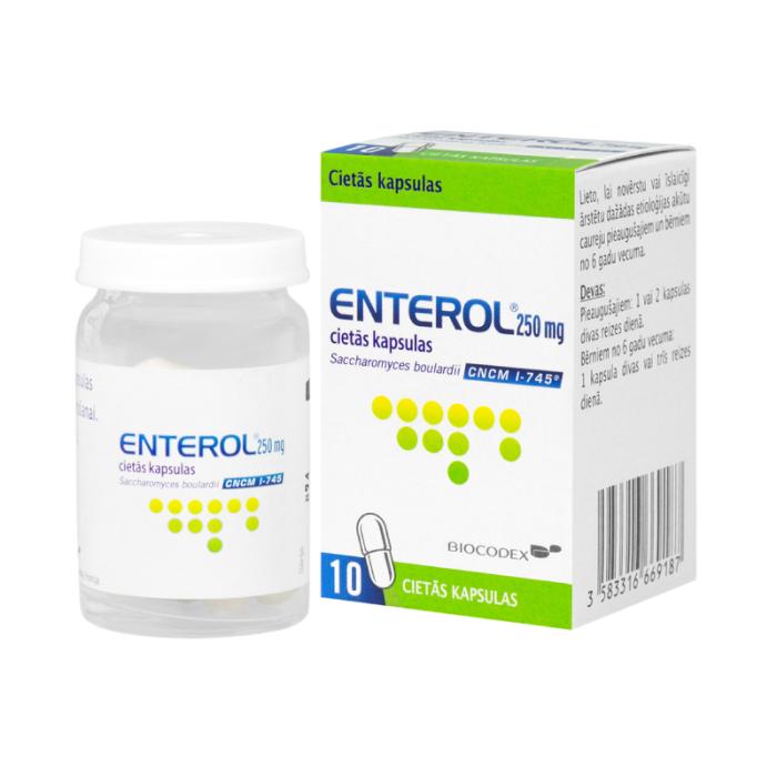 ENTEROL 250mg cietās kapsulas N10