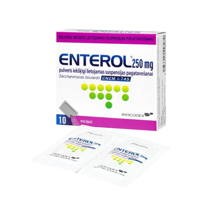 ENTEROL 250 mg pulveris iekšķīgi lietojamas suspensijas pagatavošanai N10