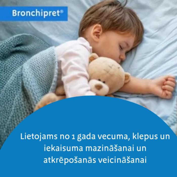 BRONCHIPRET TI 150 mg/15 mg/1 g šķidrums iekšķīgai lietošanai 100 ml
