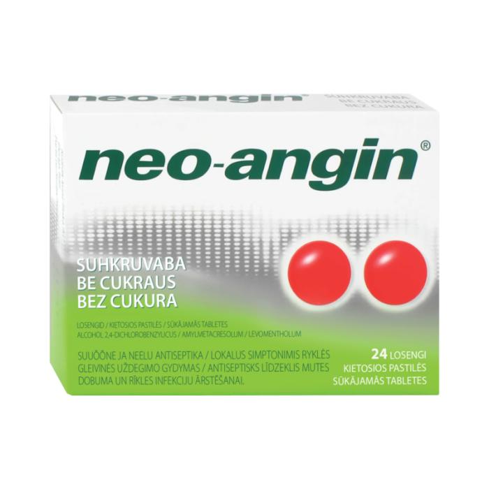 NEO-ANGIN bez cukura sūkājamās tabletes N24