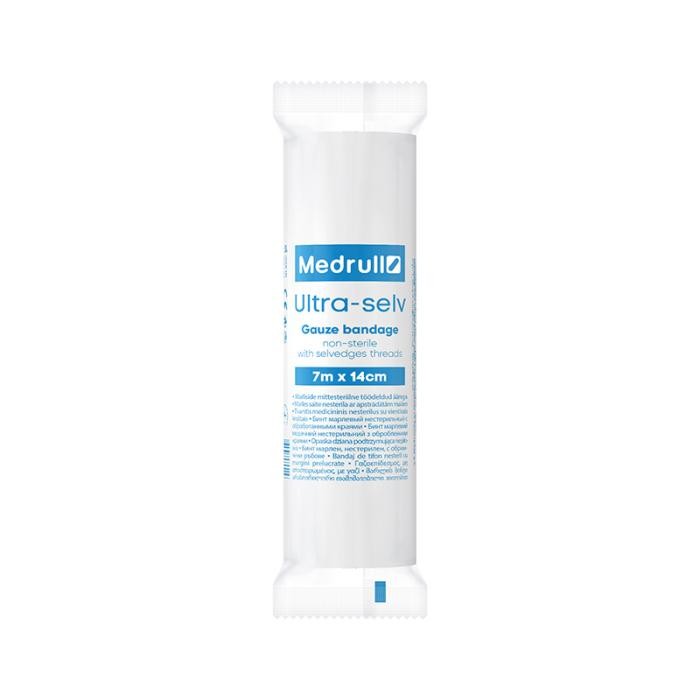 MEDRULL saite Ultra marles nesterila 7 m x14 cm