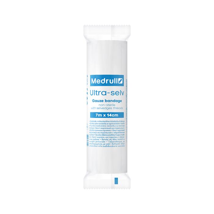 MEDRULL saite Ultra marles nesterila 7 m x14 cm