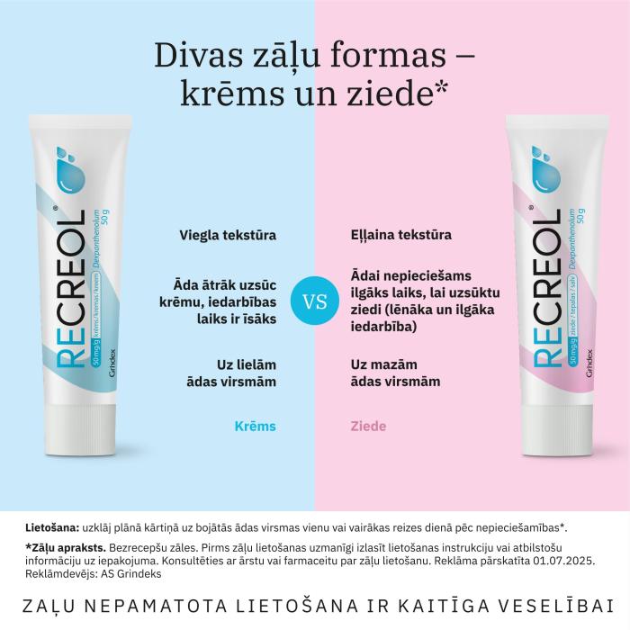 RECREOL 50mg/g ziede 50g