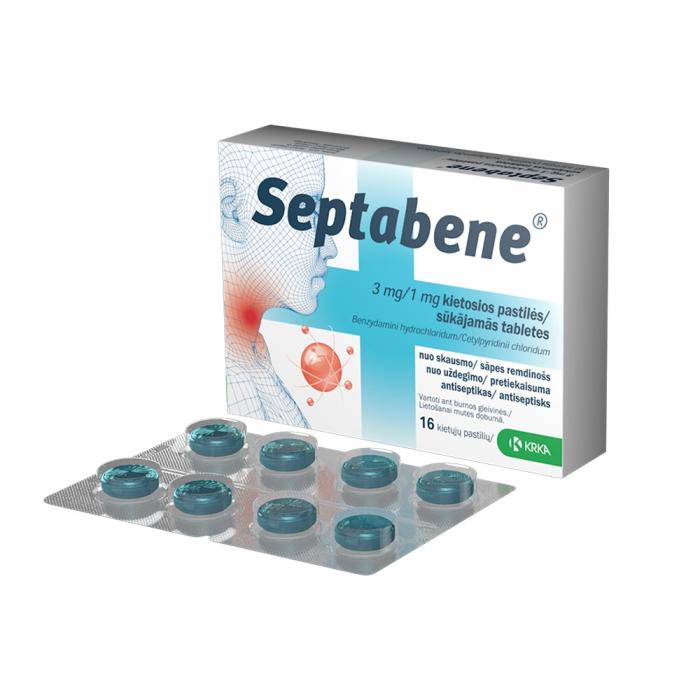 Septabene 3 mg/1 mg sūkājamās tabletes N16