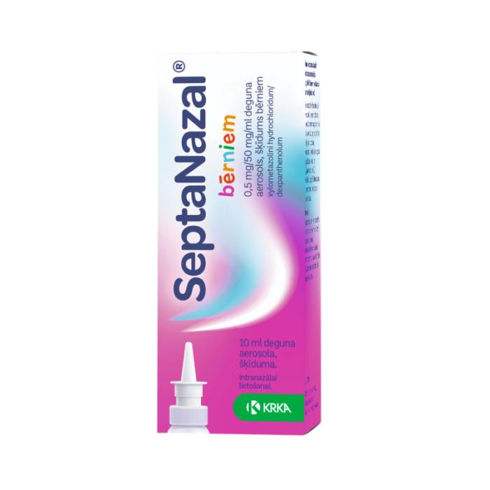SEPTANAZAL 0,5 mg/50 mg/ml deguna aerosols, šķīdums bērniem 10 ml