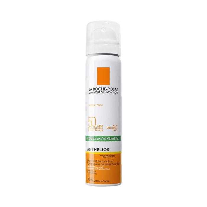 LA ROCHE-POSAY  Anthelios Anti-Shine Invisible Fresh Face MIST SPF50+ viegls izsmidzināms aizsarglīdzeklis sejai 75 ml
