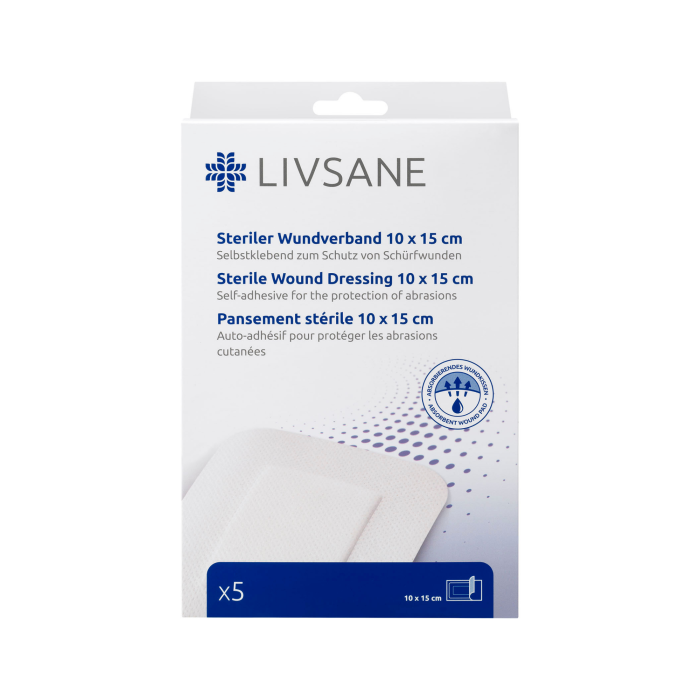 LIVSANE sterils pārsējs 10x15 cm N5