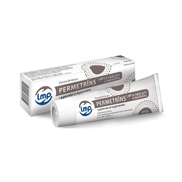 PERMETRĪNS LMP 50 mg/g gels ar baktericīdu 40 g