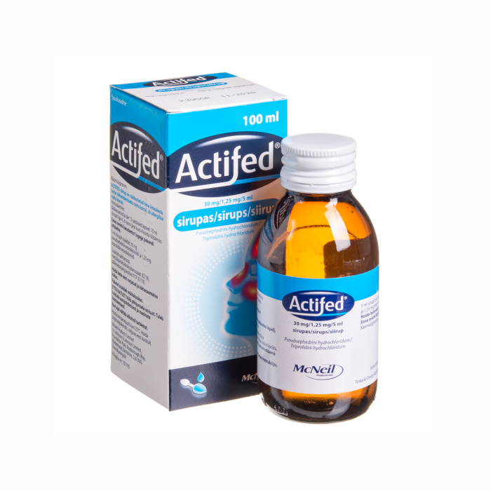 ACTIFED 30mg/1,25mg/5 ml sīrups 100 ml