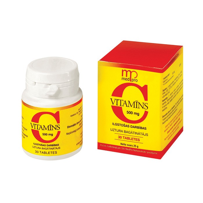 MEDPRO C vitamīns 500mg tabletes N30 
