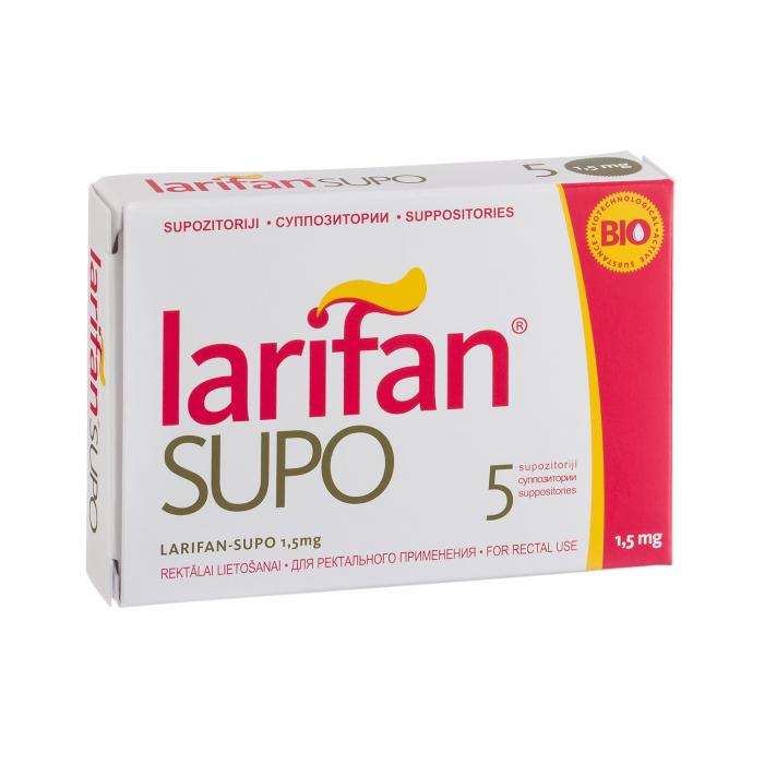 Larifan Supo 1.5mg supozitoriji N5