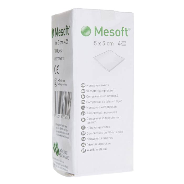 MESOFT salvetes nesterilas 5x5cm 100 gb.