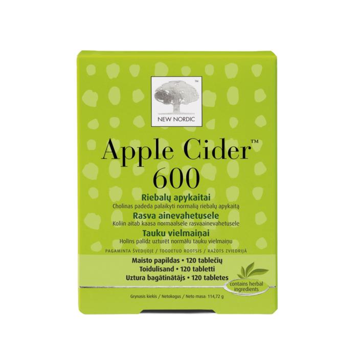NEW NORDIC Apple Cider 600mg tabletes N120