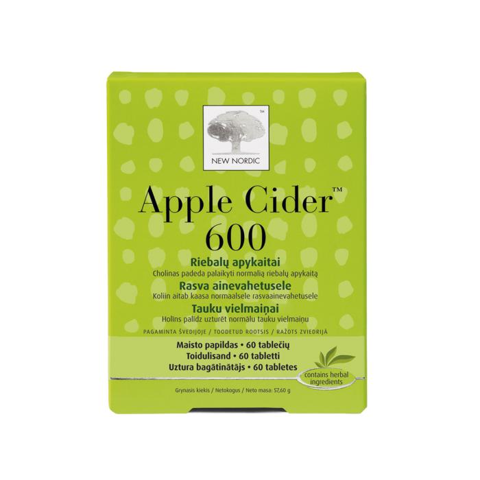 NEW NORDIC Apple Cider 600mg tabletes N60