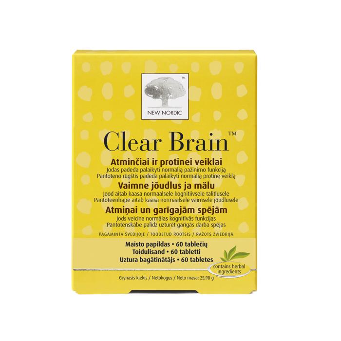 NEW NORDIC Clear Brain tabletes atmiņai N60
