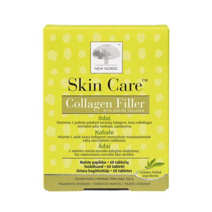 NEW NORDIC Skin Care Collagen Filler tabletes ādai N60