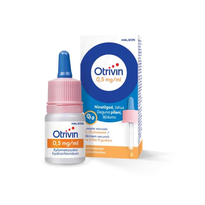 OTRIVIN 0,5 mg/ml deguna pilieni, šķīdums 10 ml