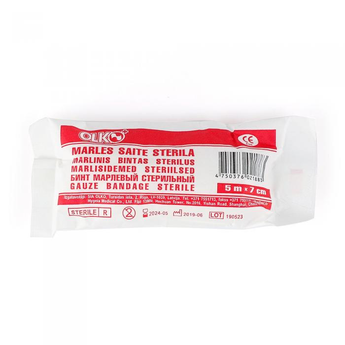 OLKO Sterila marles saite 7cm x 5m