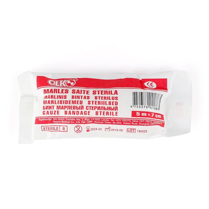 OLKO Sterila marles saite 7cm x 5m