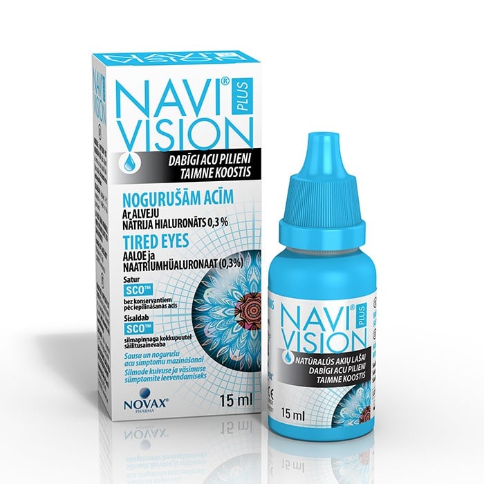 NAVIVISION PLUS NOGURUŠĀM ACĪM acu pilieni 15 ml