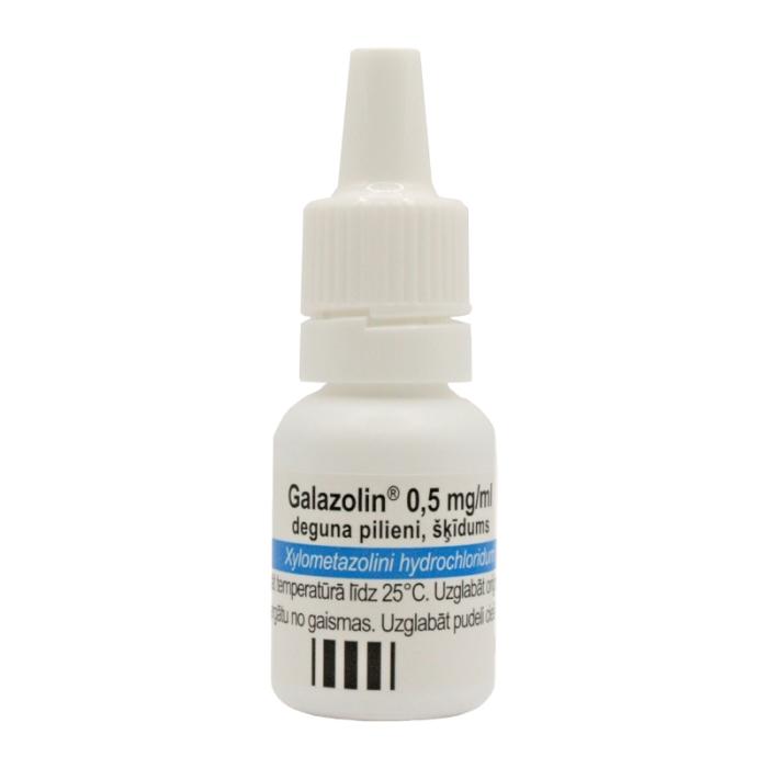 GALAZOLIN 0,5 mg/ml deguna pilieni, šķīdums 10ml