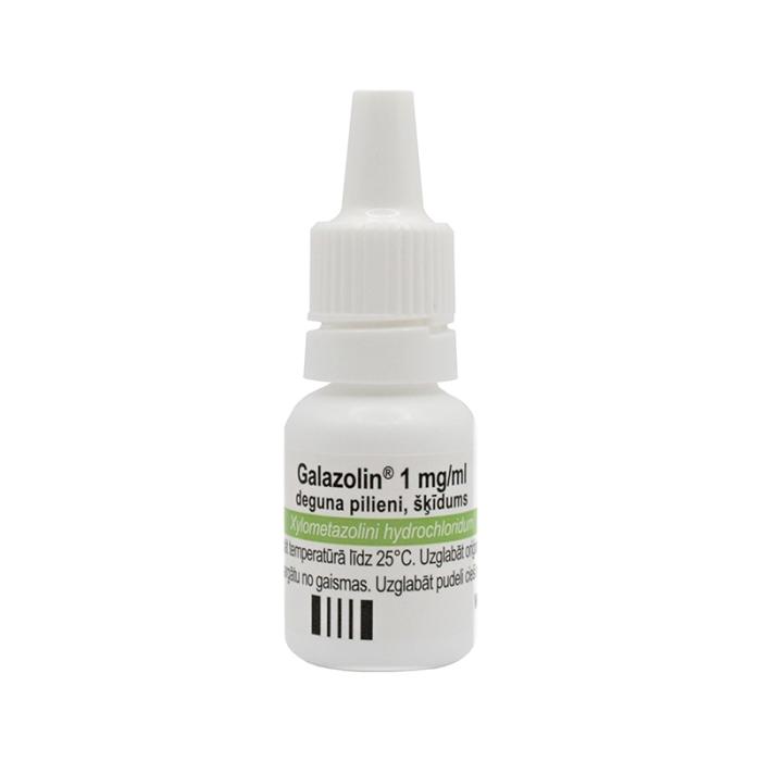 GALAZOLIN 1 mg/ml deguna pilieni, šķīdums 10 ml