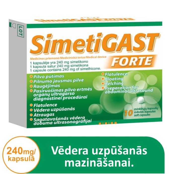 SIMETIGAST Forte 240mg mīkstās kapsulas N10