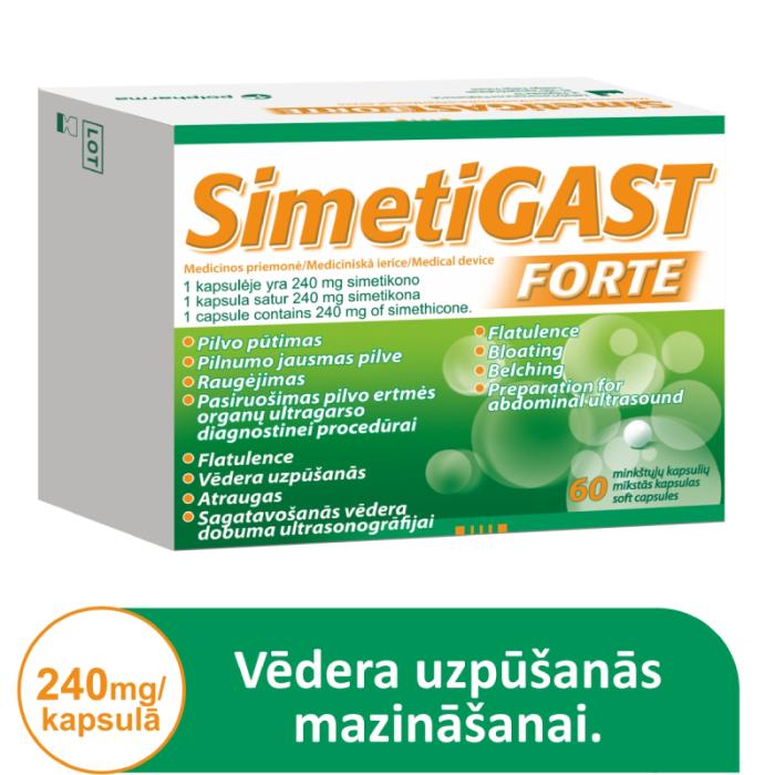 SIMETIGAST Forte 240mg mīkstās kapsulas N60
