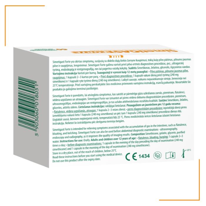 SIMETIGAST Forte 240mg mīkstās kapsulas N60